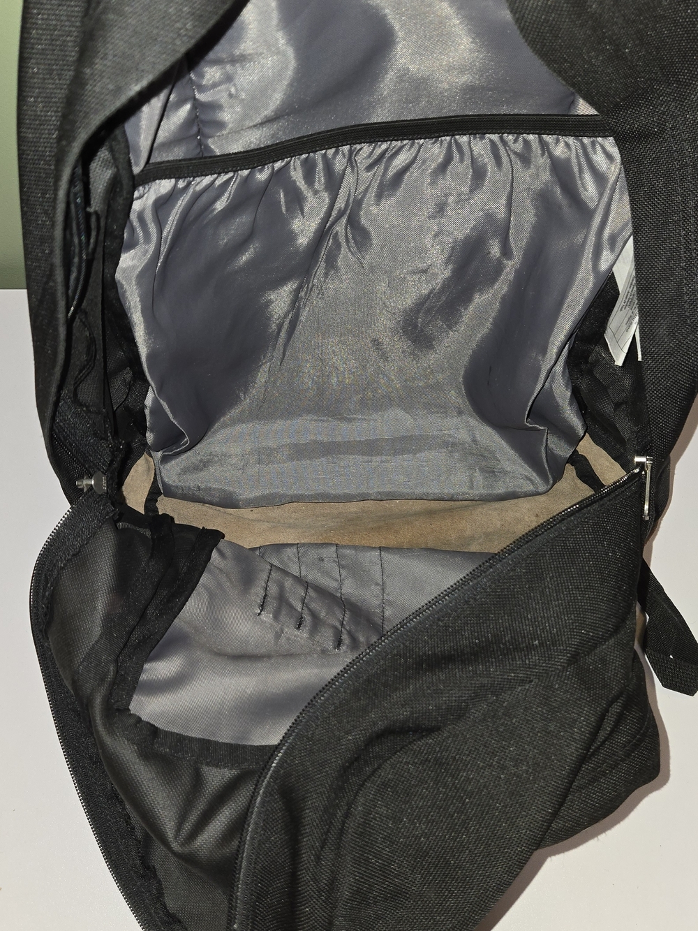 JanSport Right Pack Backpack - Classic Black with Suede Leather Bottom - Picture 7 of 8